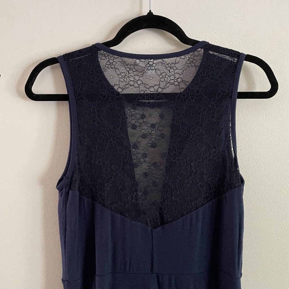 Victoria’s Secret Wmn M Navy Blue Sleeveless Lacy Top Padded Fit & Flare Dress - Picture 10 of 10